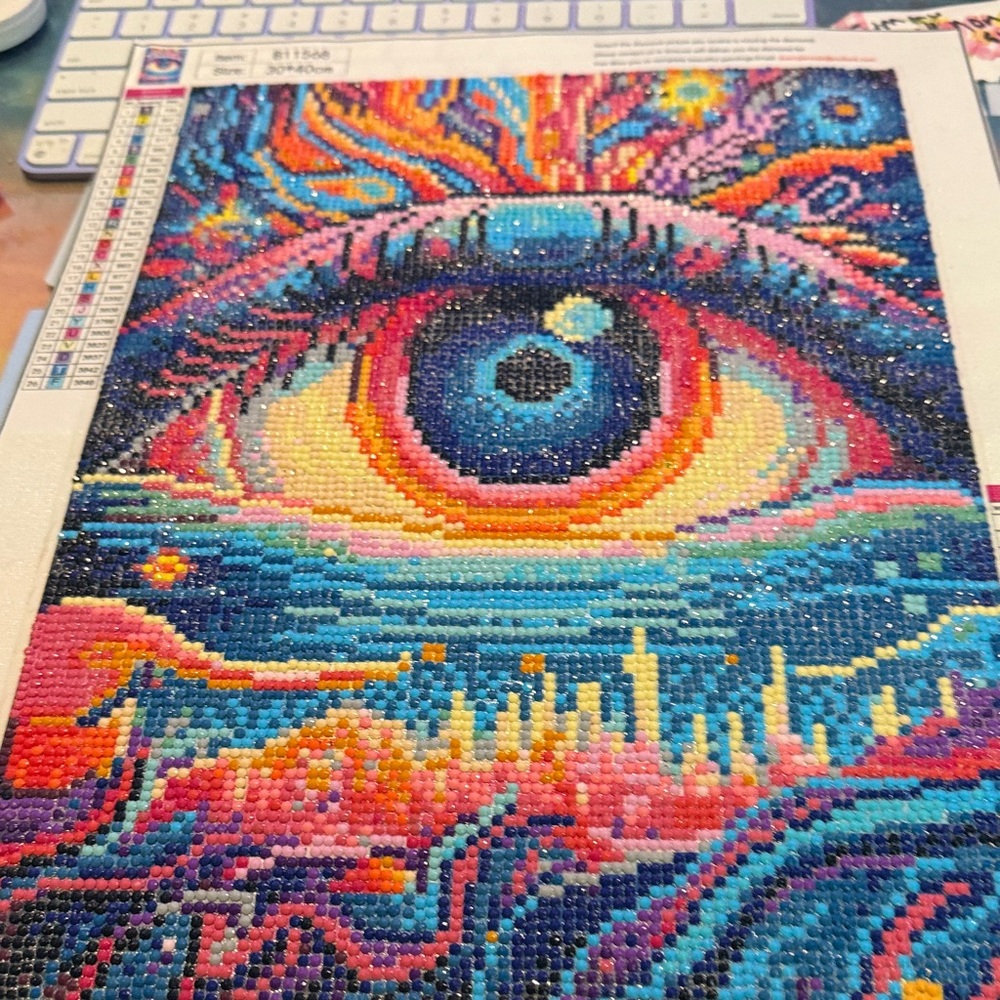 Vibrant Eye Design Wall Art